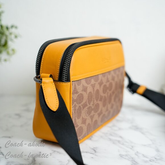 Coach CAX46 Graham Crossbody Bag In Colorblock Signature Canvas & Leather - Picture 2 of 11